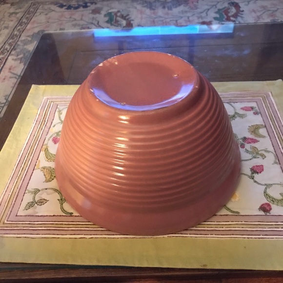 1930-40s VINTAGE ROSE COLORED BOWL - Picture 3 of 10